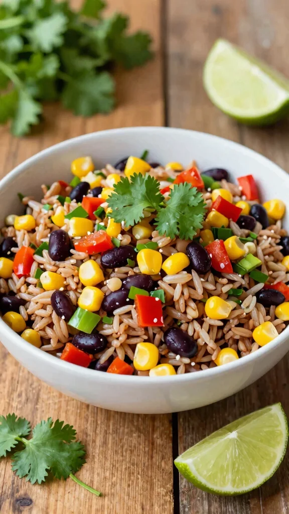 15 Salad Side Dishes That Go with Almost Anything - 3. Brown Rice & Black Bean Salad 1