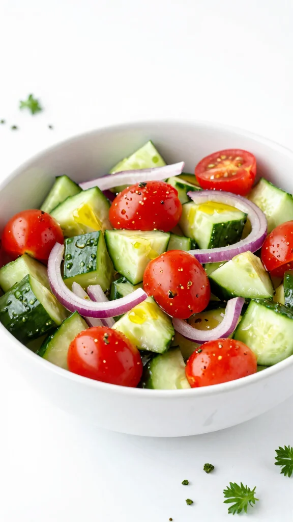 15 Salad Side Dishes That Go with Almost Anything - 8. Cucumber and Tomato Salad 1