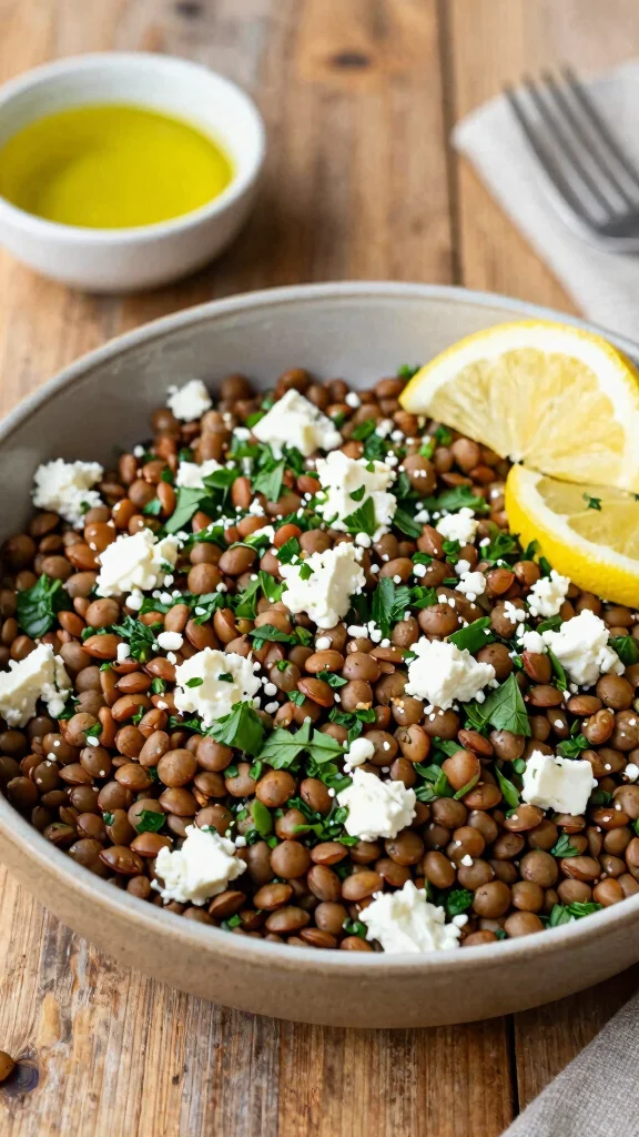 15 Salads for Lunch That Are Easy to Prep Ahead - 10. Lentil Salad with Feta and Herbs 1