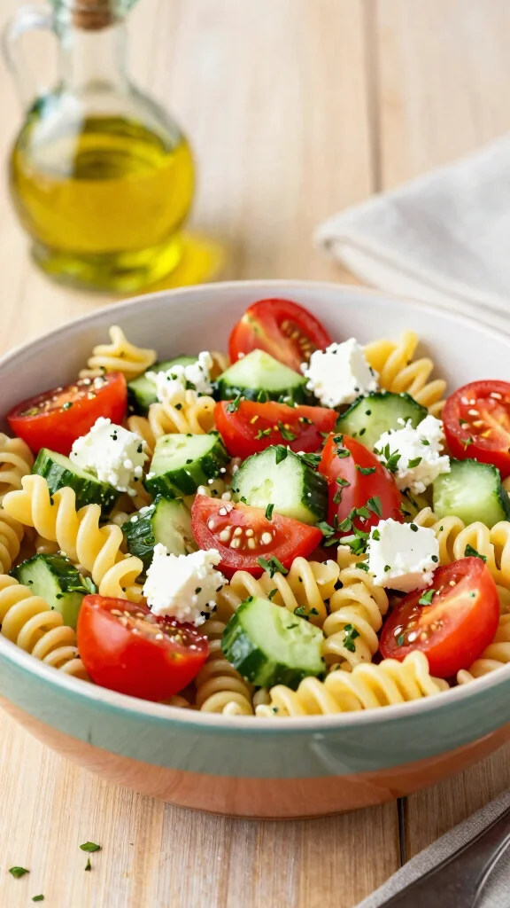 15 Salads for Lunch That Are Easy to Prep Ahead - 3. Greek Pasta Salad 1