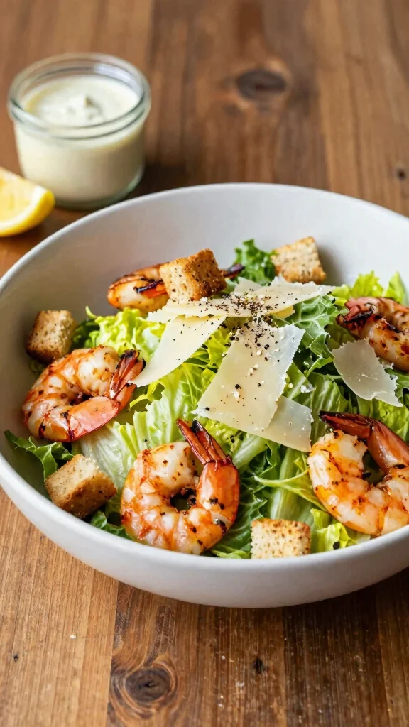 15 Salads for Lunch That Are Easy to Prep Ahead - 8. Caesar Salad with Grilled Shrimp 1