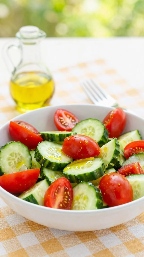 15 Salads for a Crowd That Are Easy to Make Ahead - 7. Cucumber and Tomato Salad 1