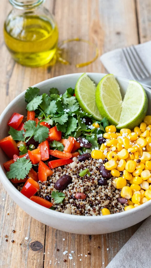 15 Vegetarian Salads for Easy Meatless Meals - 1. Quinoa and Black Bean Salad 1
