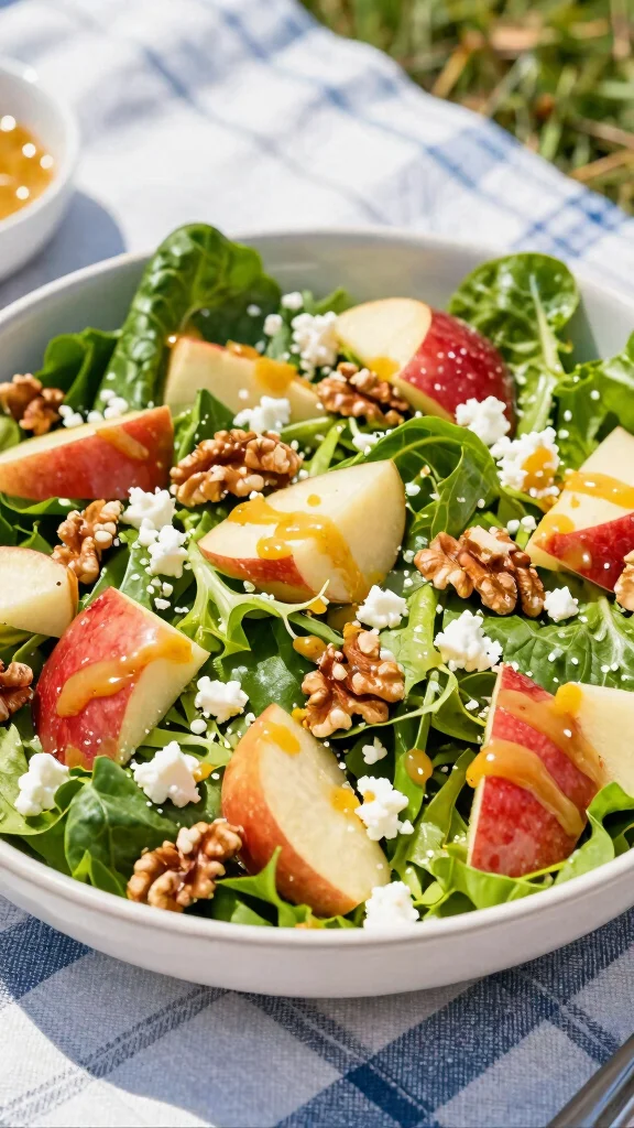 15 Vegetarian Salads for Easy Meatless Meals - 13. Apple and Walnut Salad 1