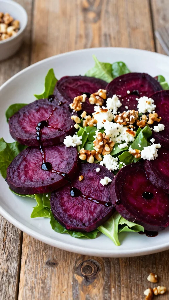 15 Vegetarian Salads for Easy Meatless Meals - 4. Roasted Beet and Goat Cheese Salad 1