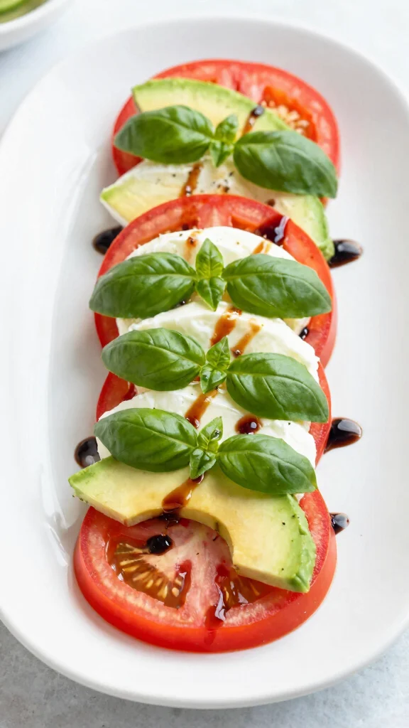 15 Vegetarian Salads for Easy Meatless Meals - 6. Caprese Salad with Avocado 1