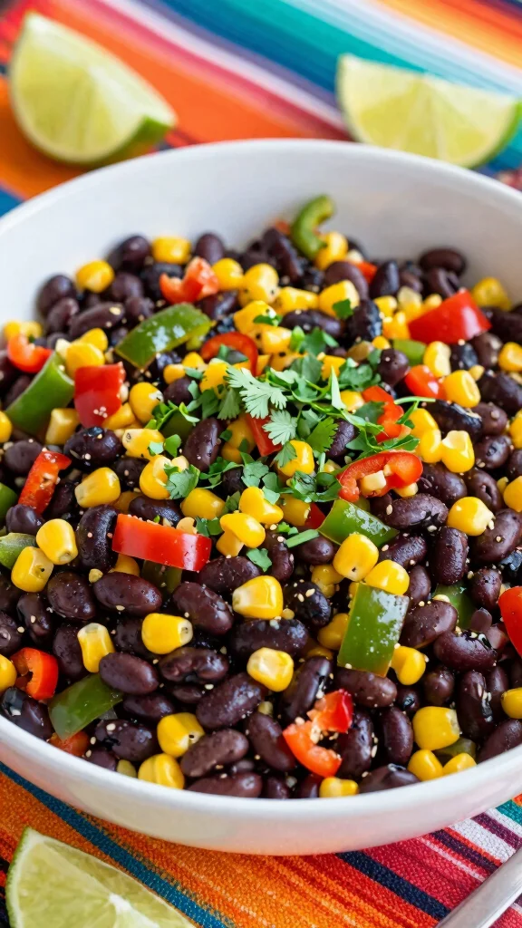 15 Vegetarian Salads for Easy Meatless Meals - 8. Southwest Black Bean Salad 1
