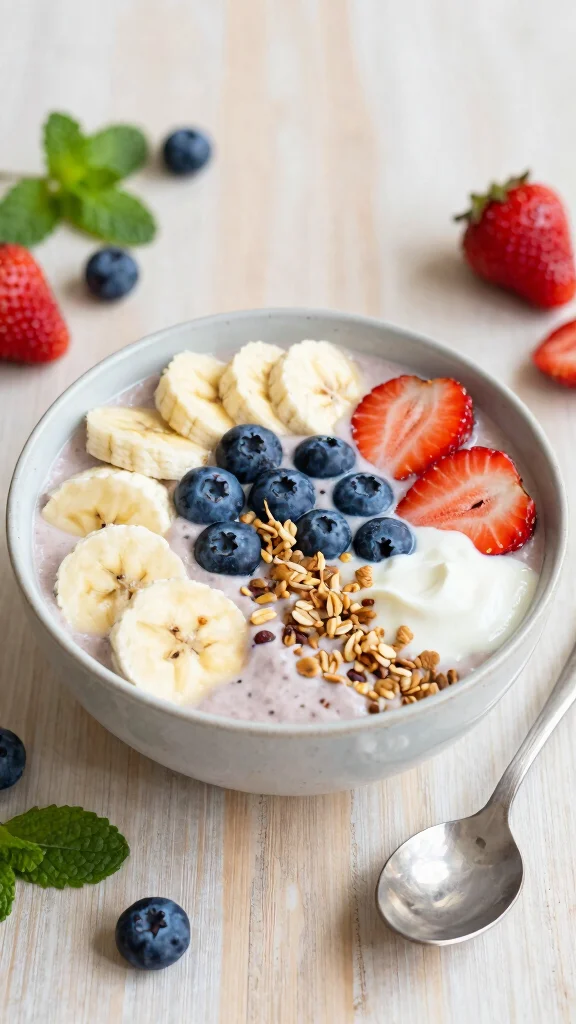 9 Sweet and Smooth Juice Recipes with Berries and Banana - 3. Creamy Berry Banana Smoothie 1