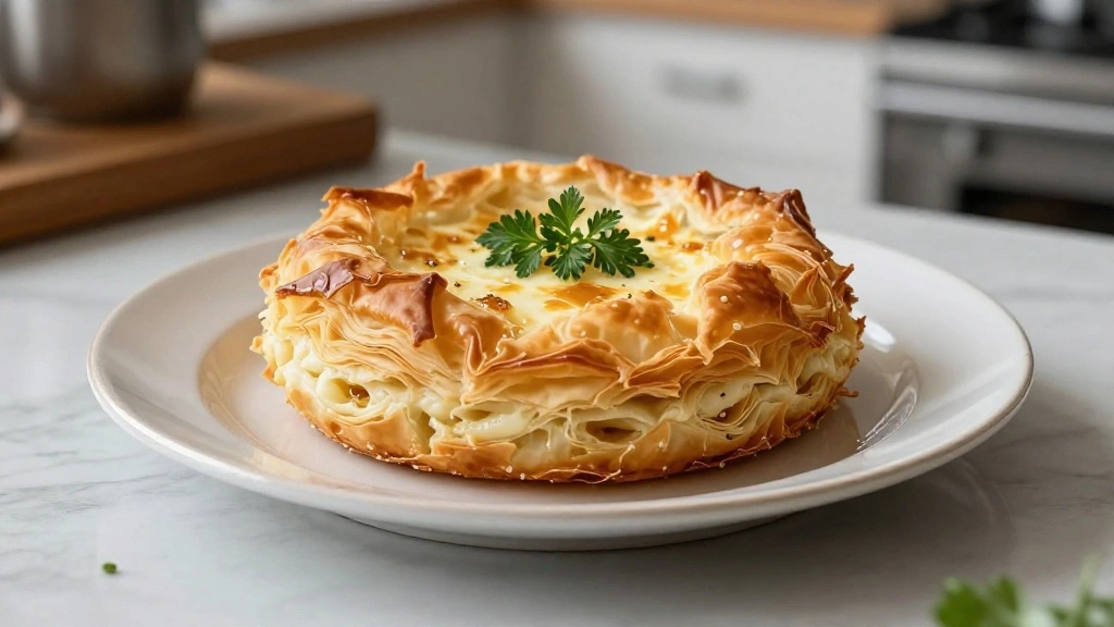 Greek Tiropita – Flaky Cheese Pie with Golden Phyllo Layers (Simple Recipe) - Global Trio Kitchen